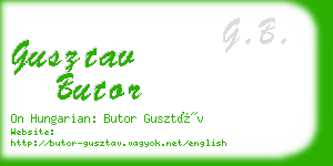 gusztav butor business card